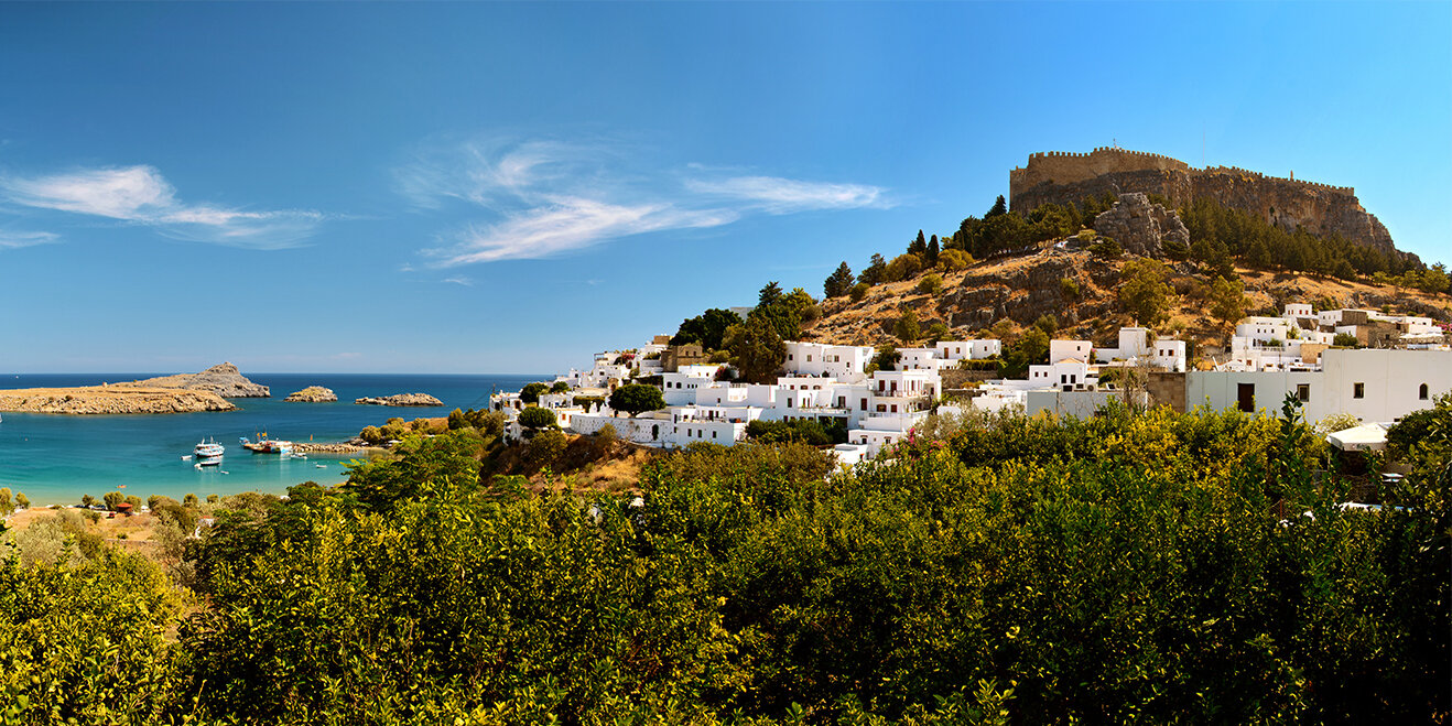 Traumhafter Panoramablick auf Lindos_Griechenland