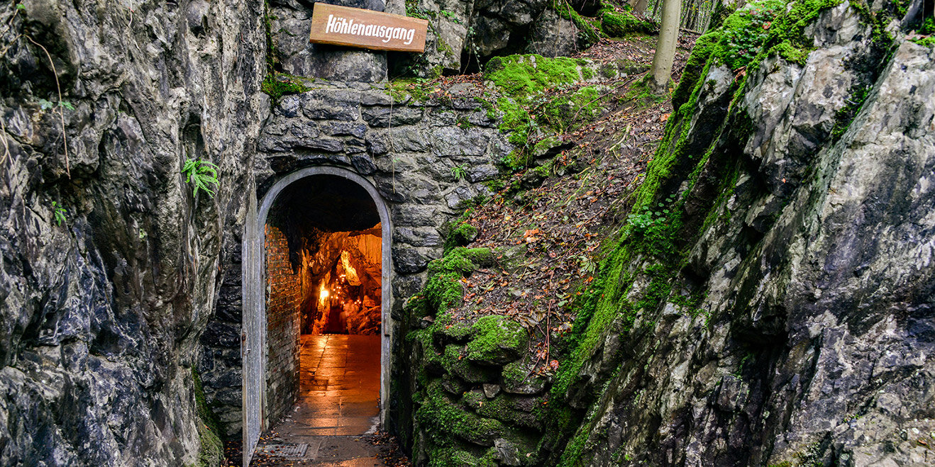 Höhlenausgang Bilsteinhöhle im Sauerland