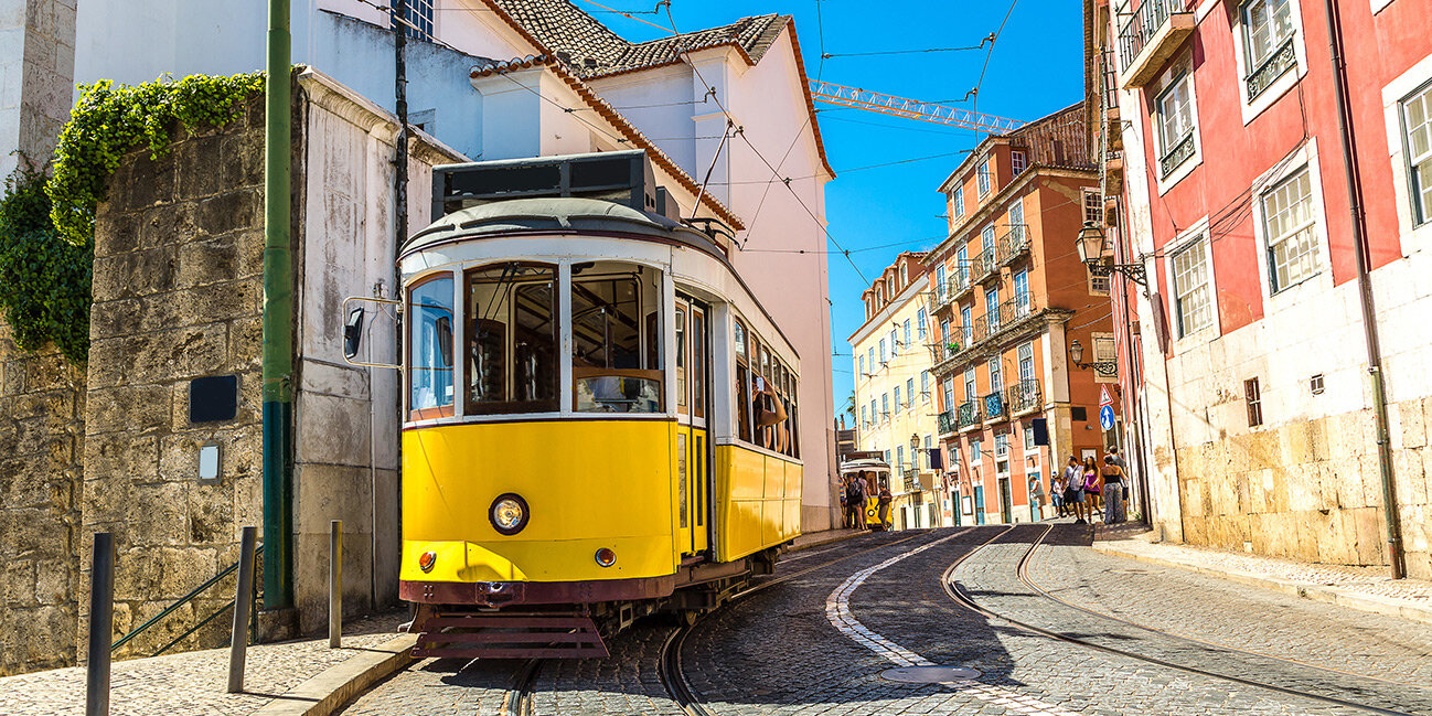 Tram von Lissabon, Portugal
