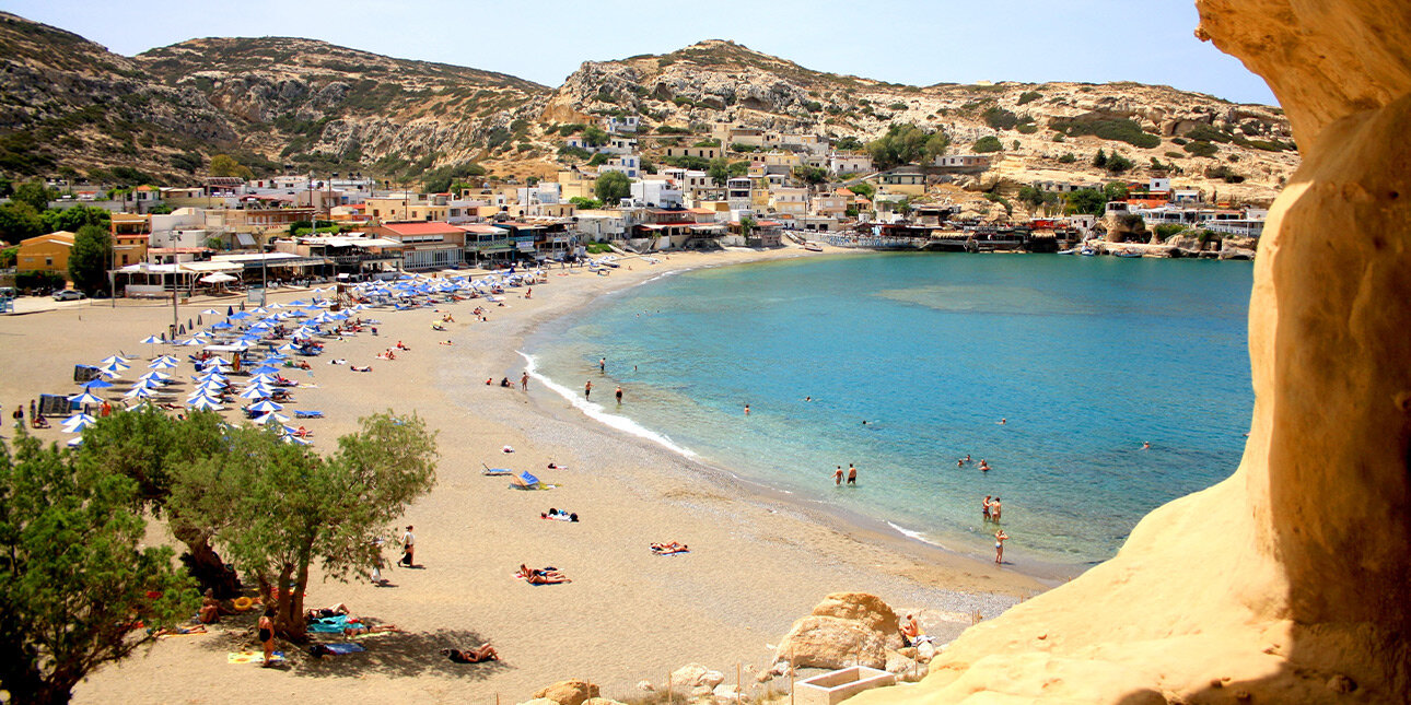 Strand von Matala auf Kreta