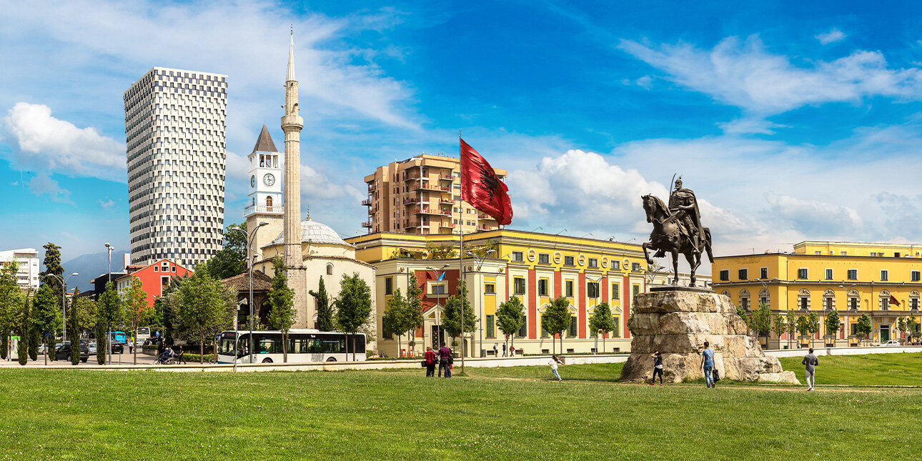 Haupstadt Tirana in Albanien