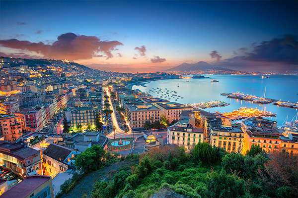 Neapel, Italien, Sonnenuntergang