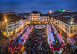 Auch das slowakische Bratislava erwartet Sie in weihnachtlicher Stimmung.