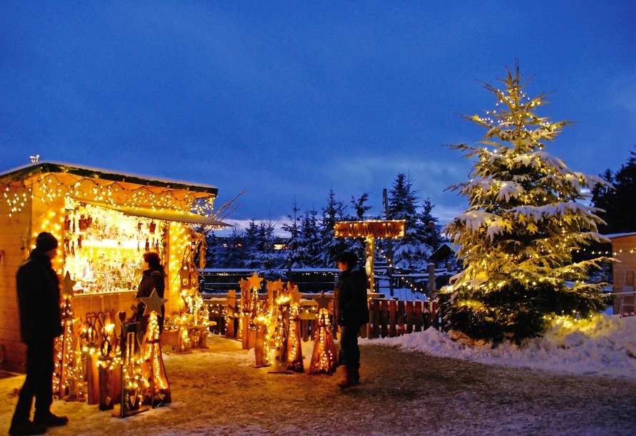 Besuchen Sie den Waldwipfelweg in Sankt Engelmar zur Weihnachtszeit.