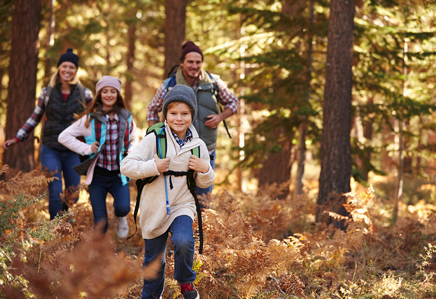 Entdecken Sie die schöne Region bei einer Wanderung mit der Familie.