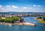Koblenz, die einzige Stadt an Mosel und Rhein – bestaunen Sie die Aussicht von der Festung Ehrenbreitstein.