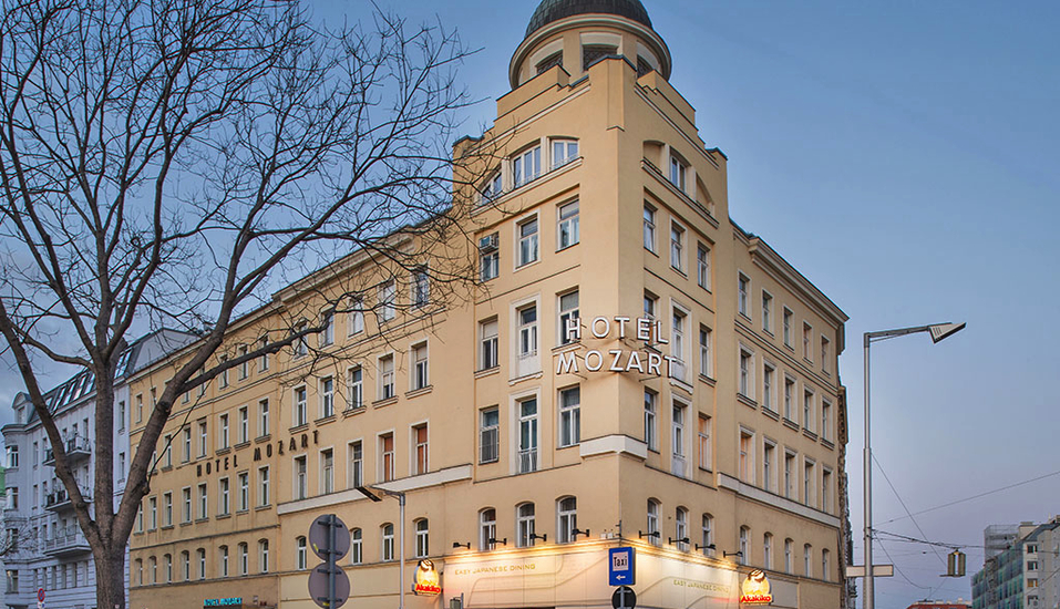 Außenansicht vom Hotel Mozart