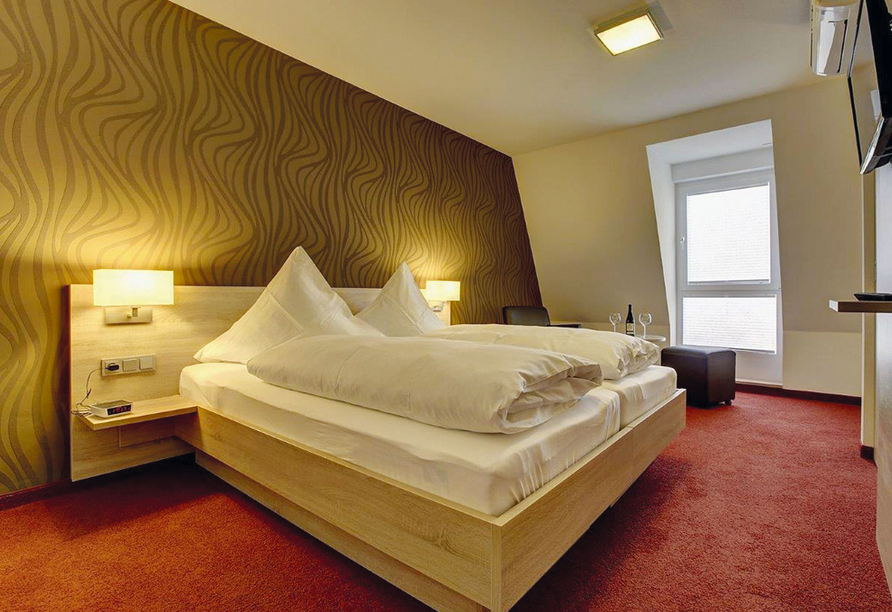 Beispiel eines Doppelzimmers Komfort im Hotel Lindenhof