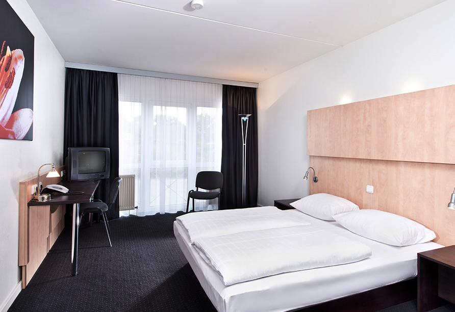 Beispiel eines Doppelzimmers im Good Morning+ Hotel Bad Oldesloe