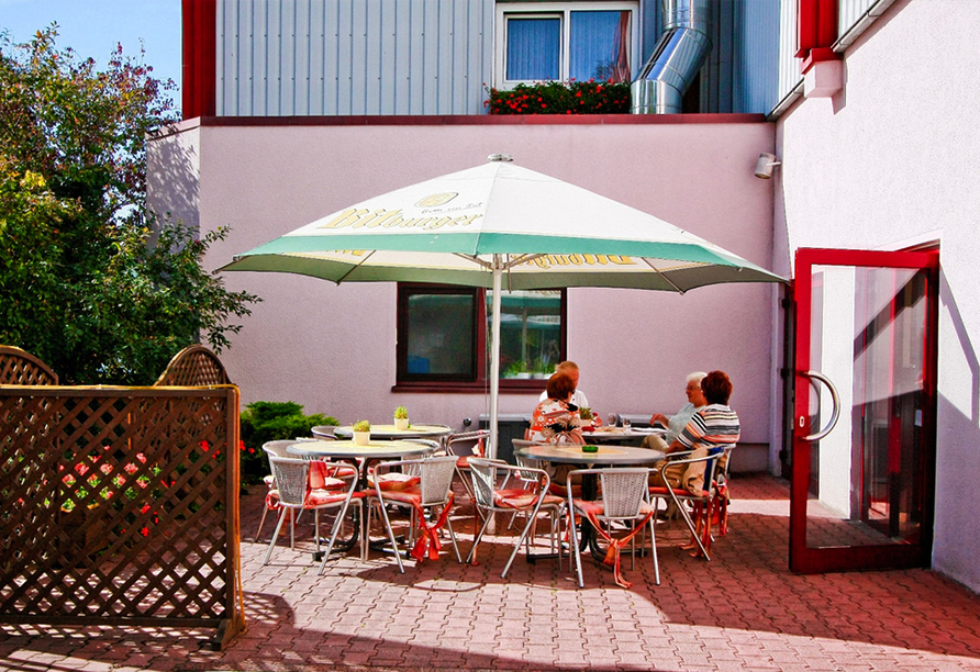 Hotel Stadt Mühlhausen in Mühlhausen in Thüringen Terrasse