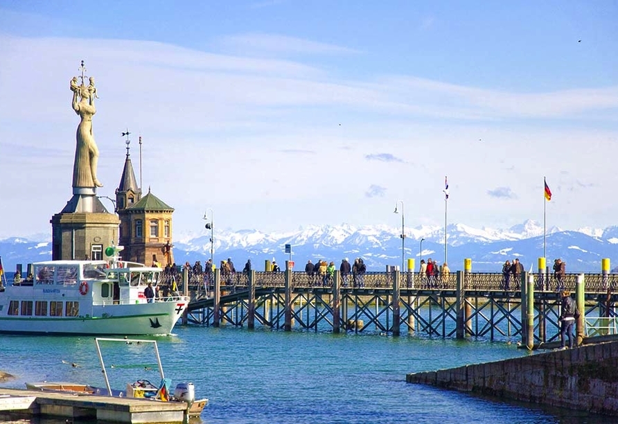 Der Hafen von Konstanz am Bodensee