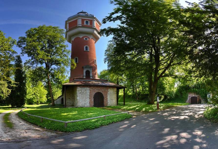 Der Wasserturm ist das Wahrzeichen der Stadt Neu-Ulm.