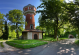 Der Wasserturm ist das Wahrzeichen der Stadt Neu-Ulm.
