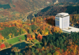 Luftaufnahme mit Landschaft vom Wyndham Garden Lahnstein Koblenz Hotel