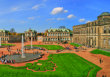 Eines der bekanntesten Barockbauwerke Deutschlands: der Zwinger in Dresden.