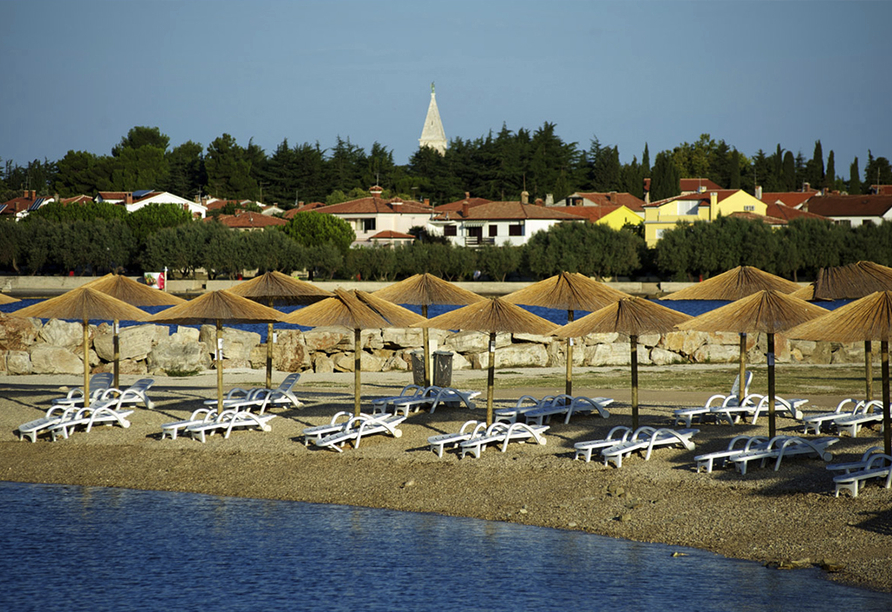 Hotel Aminess Laguna Novigrad Kroatien, Strand