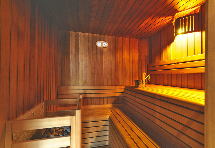 Ruhe finden Sie in der Finnischen Sauna des Hotels.