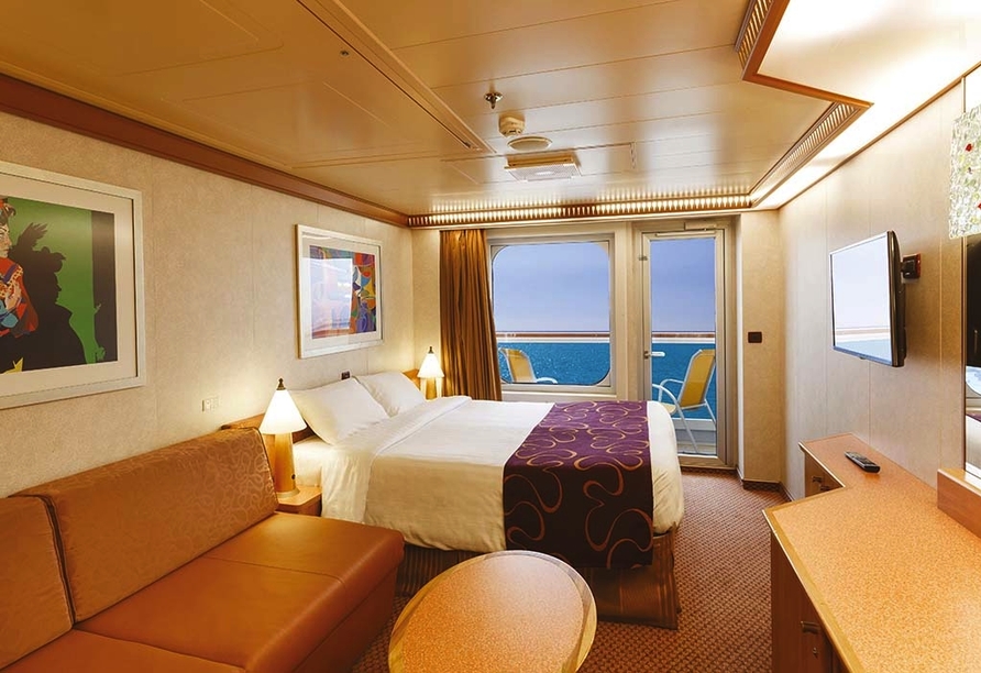 Beispiel einer Balkonkabine an Bord der Costa Diadema