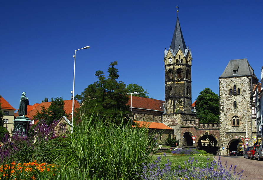 Der Nikolaiturm steht in der Altstadt von Eisenach.