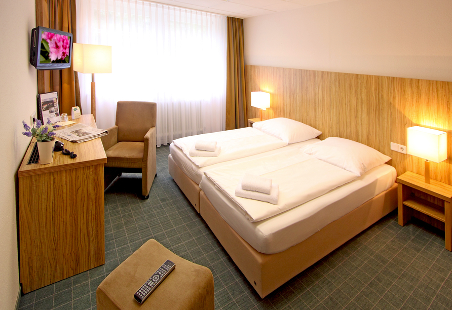 Beispiel eines Doppelzimmers Komfort im AKZENT Hotel 