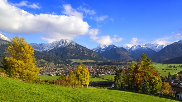 Allgäu Landschaft Blick auf die Oberstdorfer, Berge
