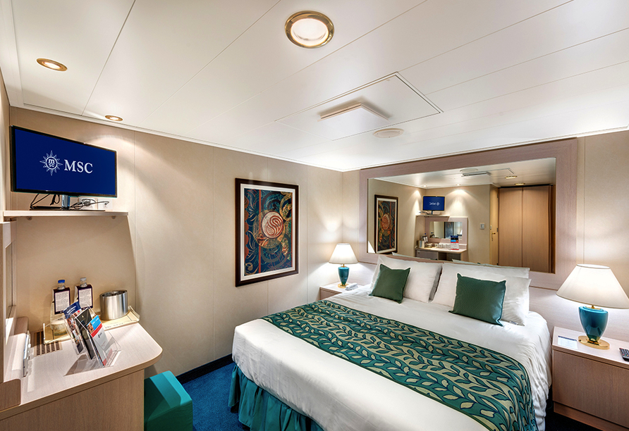 Beispiel einer Innenkabine an Bord der MSC Opera
