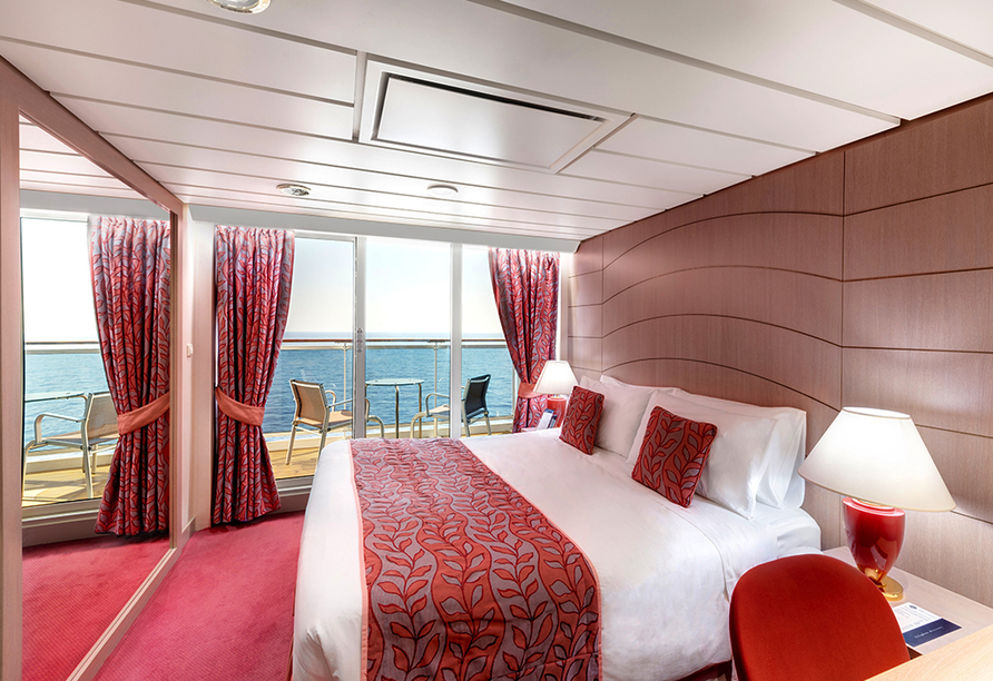 Beispiel einer Balkonkabine an Bord der MSC Opera