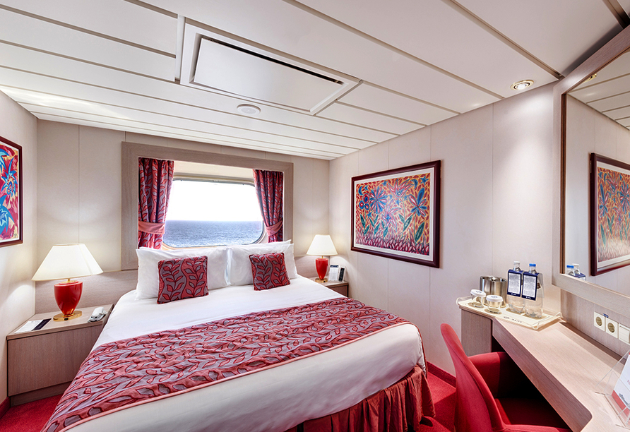 Beispiel einer Außenkabine an Bord der MSC Opera
