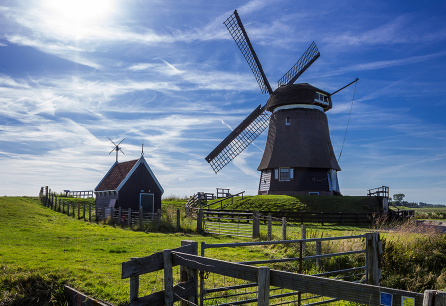 Historische Windmühle bei Hoorn