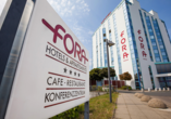 Außenansicht vom FORA Hotel Hannover by Mercure