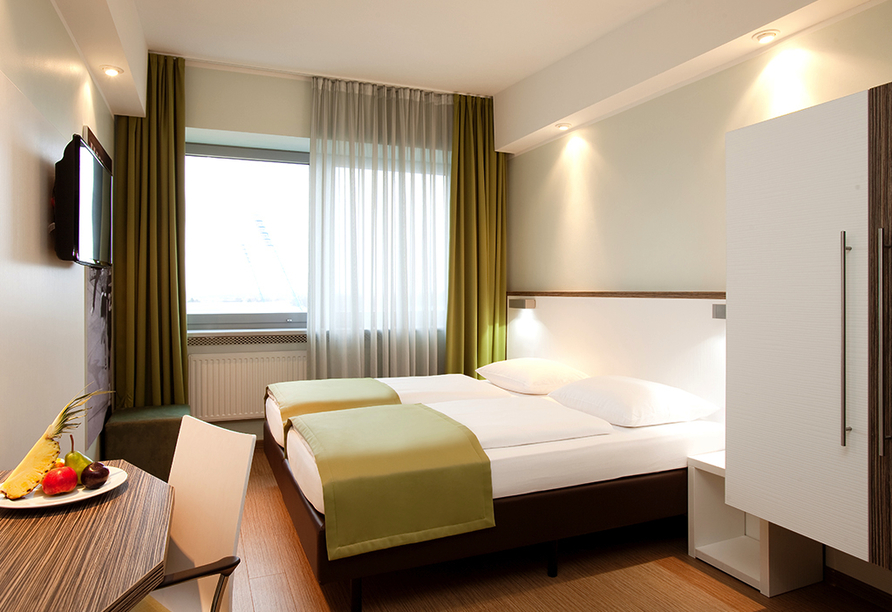 Beispiel eines Doppelzimmers im Hotel Sportforum in Rostock