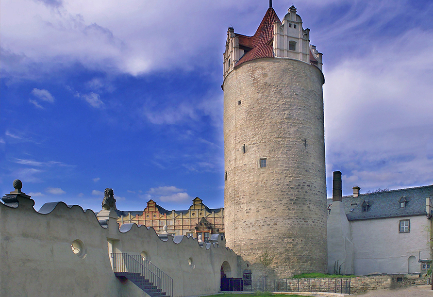 Besuchen Sie das Museum Schloss Bernburg mit dem Eulenspiegelturm.