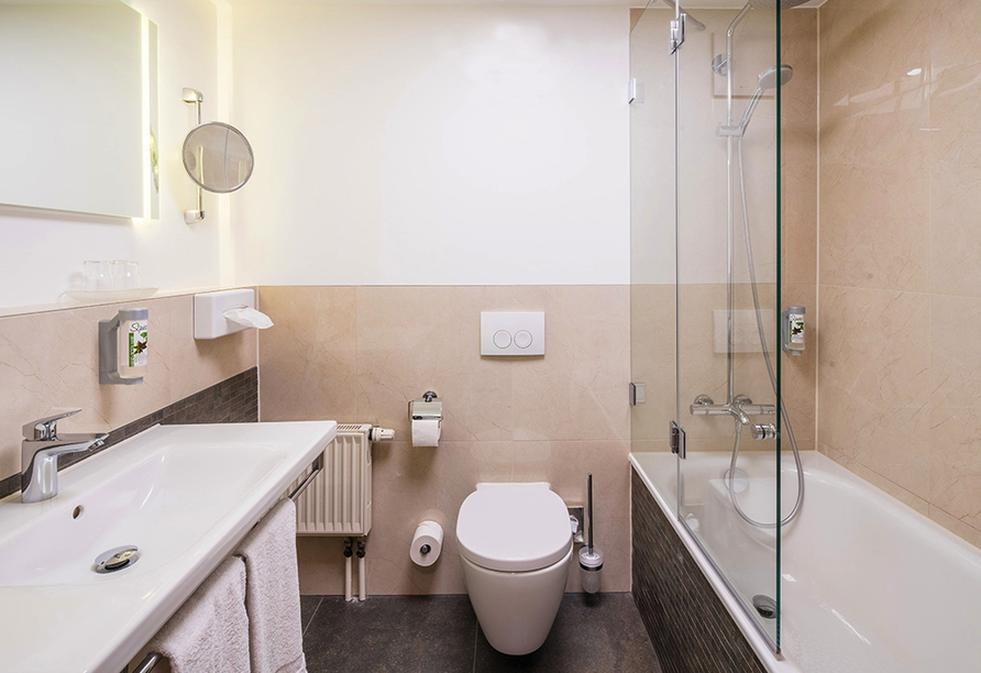 Beispiel eines Badezimmers im Best Western Hotel Erfurt-Apfelstädt