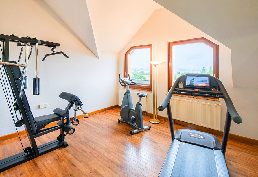 Im Fitnessbereich des Best Western Hotels Erfurt-Apfelstädt können Sie sich auspowern.