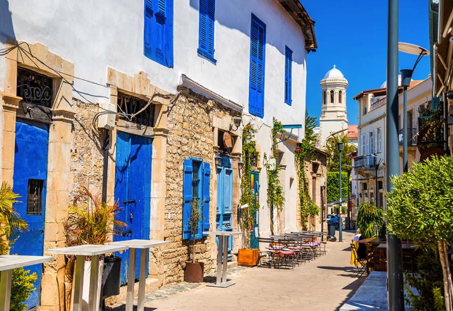 Die historische Altstadt in Limassol auf Zypern