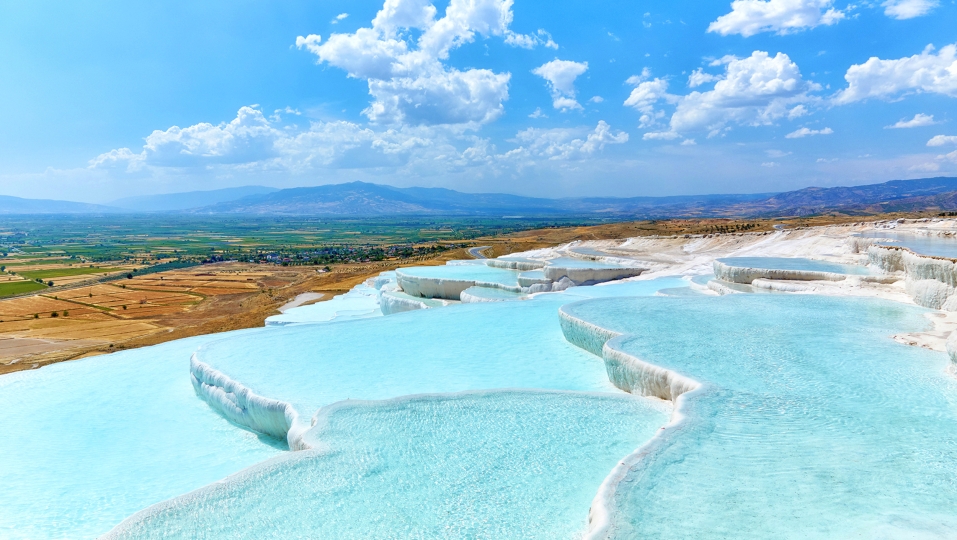 Erleben Sie die Faszination des UNESCO-Weltkulturerbes: Kalksinterterrassen in Pamukkale
