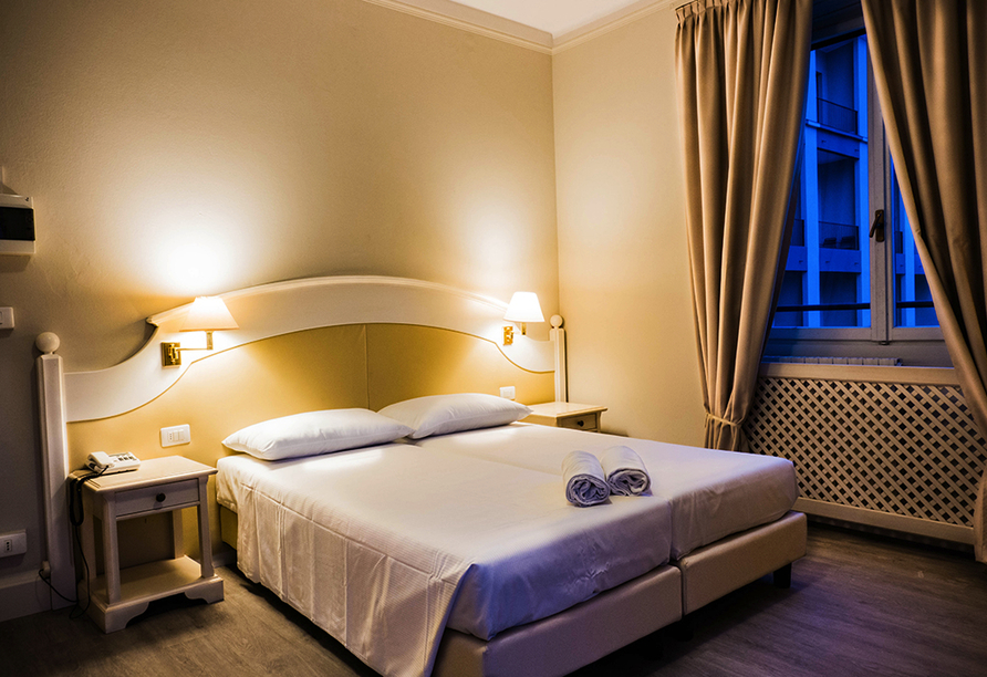Beispiel eines Doppelzimmers im Hotel Bazzoni.