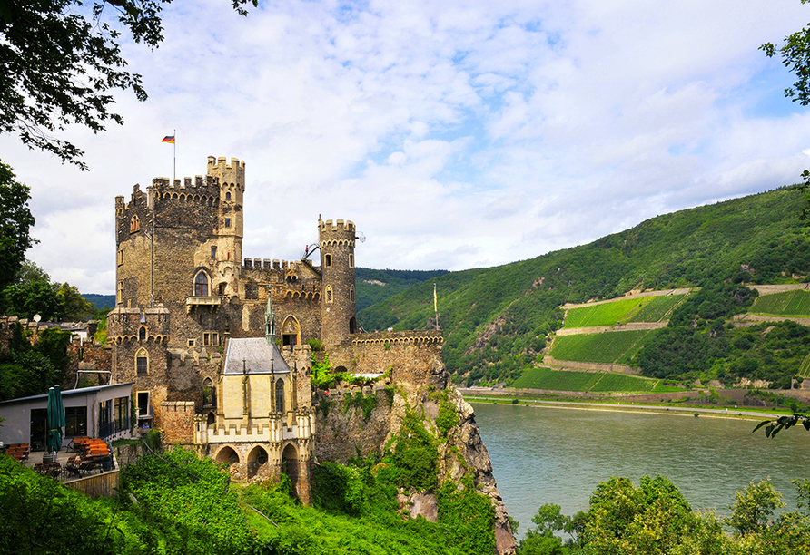 Hotel Rheinstein in Rüdesheim, Burg Rheinstein