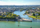 Am Deutschen Eck vereinen sich Rhein und Mosel in Koblenz!