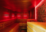 In der Sauna des Berghotels Oberhof können Sie in aller Ruhe die Seele baumeln lassen.
