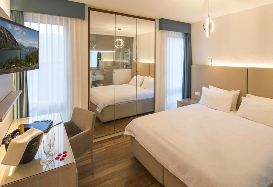 Beispiel eines Doppelzimmers Standard im Hotel Campione 