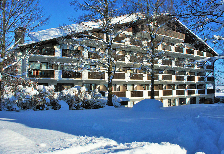 Auch im Winter lädt das Hotel zu einem erholsamen Urlaub ein.