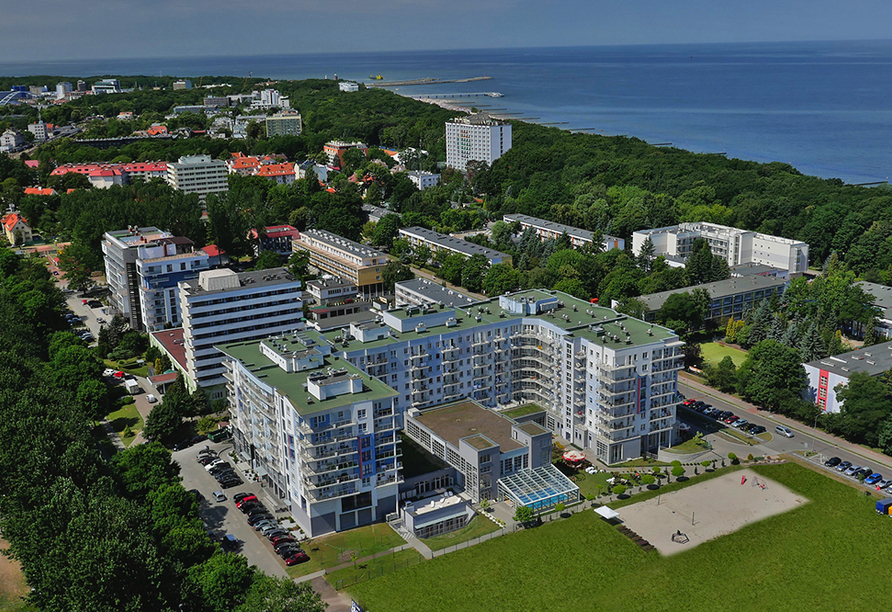 Das Hotel Diva SPA in Kolberg liegt direkt an der polnischen Ostseeküste.