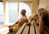 In der Sauna an Bord der A-ROSA können Sie völlig entspannen. 