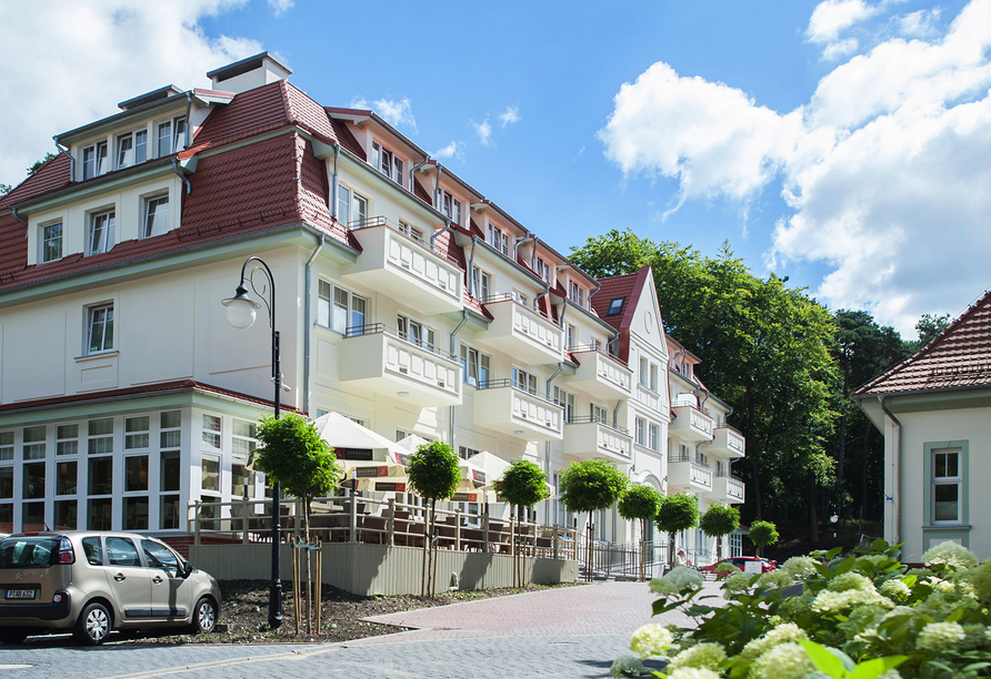 Kaiser's Garten Hotel in Swinemünde, Außenansicht
