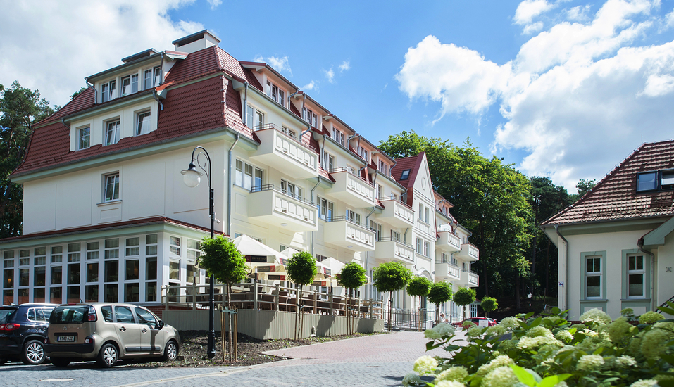 Kaiser's Garten Hotel in Swinemünde, Außenansicht