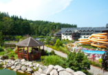 Hotel Sandra Spa Karpacz Riesengebirge Polen, Garten mit Wasserrutsche