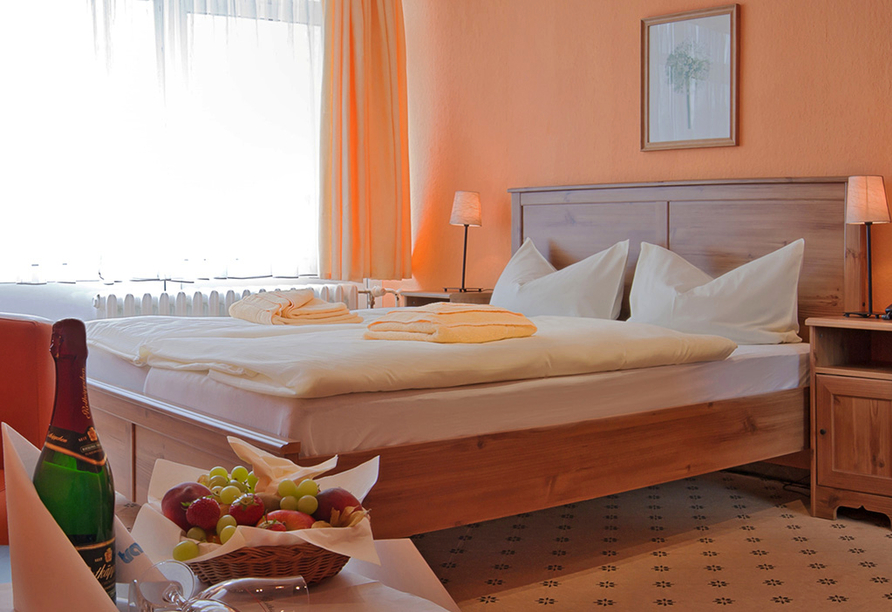 Beispiel eines Doppelzimmers der Hotelferienanlage Friedrichsbrunn