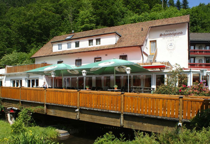 Hotel Schondelgrund in Hornberg im Schwarzwald, Terrasse