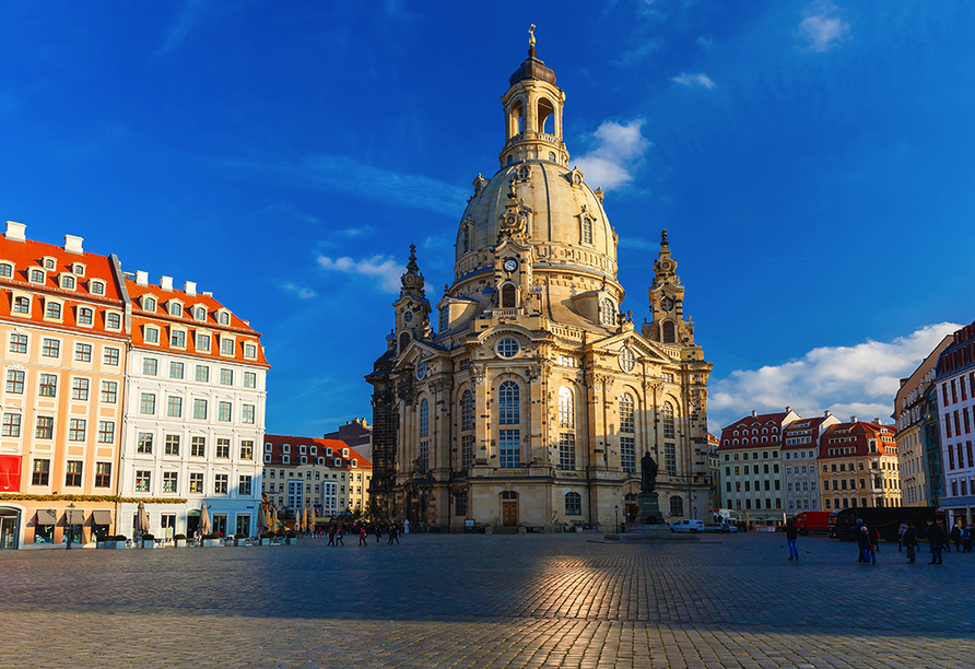 Eines der beliebtesten Wahrzeichen der Stadt: die Frauenkirche in Dresden.